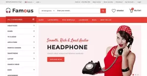 Famous - Electronics Store HTML5 Website template