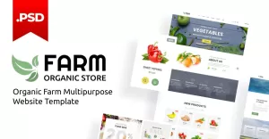 Farm - Organic Store Multipurpose HTML PSD Template