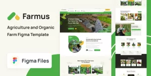 Farmus - Agriculture and Organic Farm Figma Template