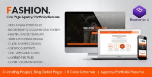 Fashion - Agency/Personal/Resume Portfolio HTML5 Template