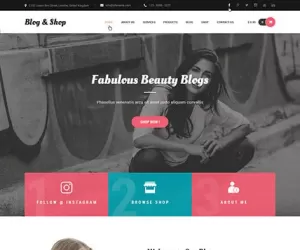 Fashion blog WordPress theme for blog and shop style ecommerce sites