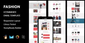 Fashion - Ecommerce Responsive Email Template + Stampready Builder