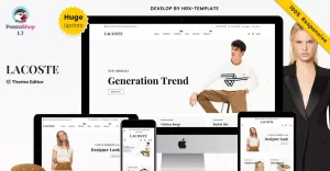 Fashion Lacoste - Lacoste Fashion Pretashop Responsive Themes Store