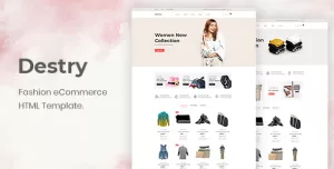 Fashion Modern Online Shop Website Template with responsive - Destry