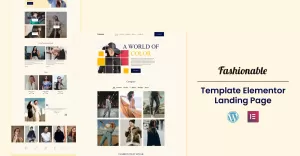 Fashionable - Word  and Color Elementor Template Kit