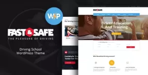 Fast & Safe  Driving School WordPress Theme