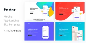 Faster- App Landing Page HTML Template