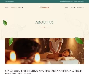 Femika - Spa Center & Wellness Elementor Template Kit