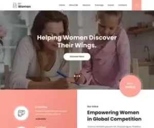 Reliable Feminine coach WordPress theme woman female site 2024