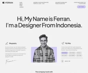 Ferran – Personal Portfolio & Resume Elementor Template Kit