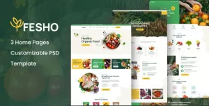 Fesho - Organic Food Store PSD Template