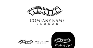 Film Strip Movie Media Logo Element Template V9