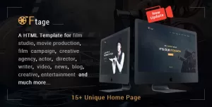 Film Studio Movie Production HTML Template - Ftage