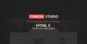 FIMILIA STUDIO - CREATIVE PSD TEMPLATE