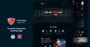 Final Goal - Football Sports Elementor Landing Page Template