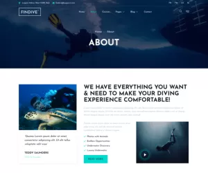 Findive – Scuba Diving & Water Sports Elementor Template Kit