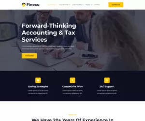 Fineco  Accounting & Tax Consultancy Services Elementor Template Kit