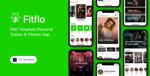 Fitflo - PSD Template Personal Trainer & Fitness App
