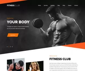 Fitness Center WordPress theme 4 gym yoga trainer crossfit studio healthy