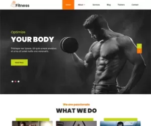 Fitness Gym WordPress theme for workout personal training toned body