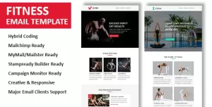 Fitness - Multipurpose Responsive Email Template with Stamp Ready Builder Access