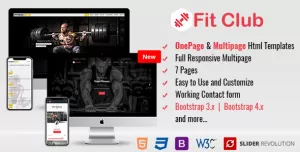 Fitness - Responsive HTML Template