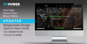 Fitpower One Page Muse Template