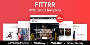 Fittrr - Multipurpose Responsive Email Template + Mailster + StampReady Builder + Mailchimp Editor