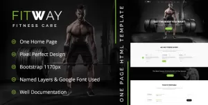 FITWAY - Gym & Fitness Psd Template