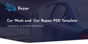 Fixzer - Car Wash & Car Repair PSD Template