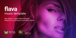 Flava - Album / Single Release Promo and DJ / Music Band Responsive Muse Template