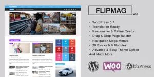 Flip Mag - Viral WordPress News Magazine/Blog Theme