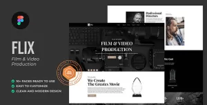 Flix - Film Video Production Figma Template