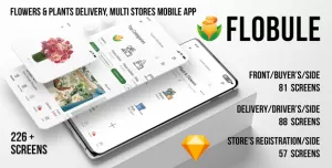 Flobule - Flowers & Plants Delivery, Multi Stores UI Kit for Mobile App