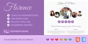 Florence - Responsive Wedding Site Template