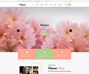 Responsive Florist WordPress theme 4 flower shop vendors florists