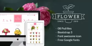 Flower Store PSD Design Template