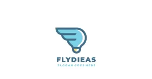 Fly Wings Idea Logo Template