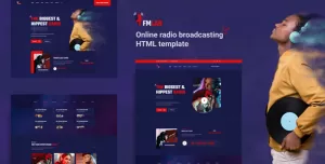 Fmlab - Online Radio Broadcasting HTML Template