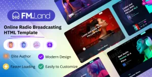 FMland - Online Radio Broadcasting HTML Template