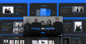 Focus In Frame Photography Keynote Template - TemplateMonster