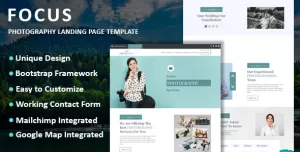 Focus - Photography Landing Page Template