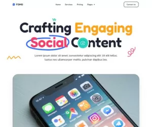 FOMO - Social Media Marketing Agency Elementor Template Kit