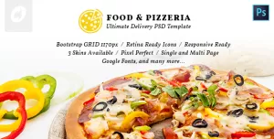Food & Pizzeria - Ultimate Delivery PSD Template