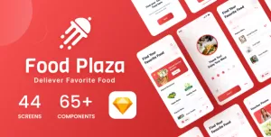 Food Plaza - Food Delivery App UI Kit (sketch Template)