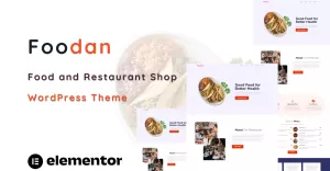 Foodan - Food and Restaurant One Page WordPress Theme