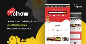 FoodChow - A Food Ordering PSD Template