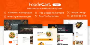 Foodecart - Restaurants & Food PSD Templates