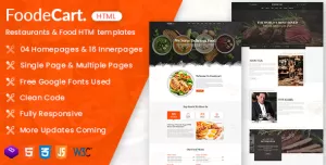 FoodeCart - Restaurants & Food Responsive HTML Template