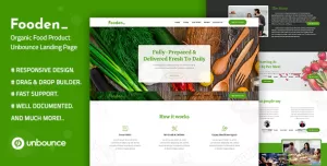 Fooden — Unbounce Food Product Landing Page Template